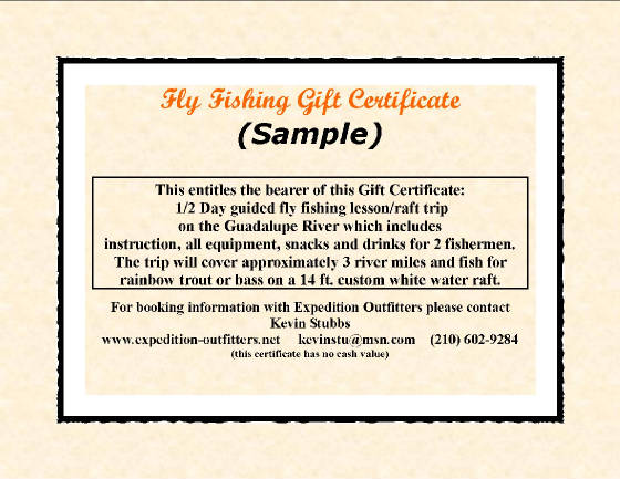 The best gift for the outdoorsman is a fly fishing gift certificate